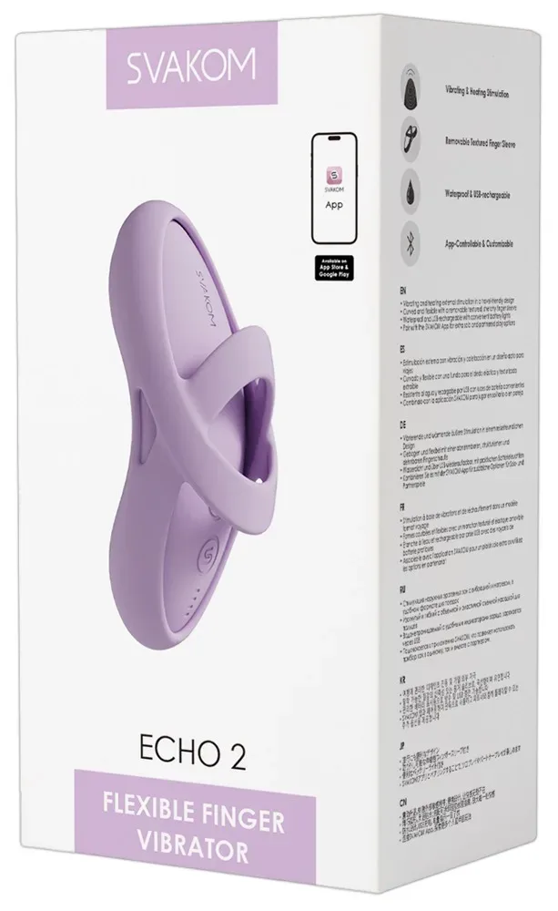 Svakom Echo 2 App Gesteuerter Flexibler Fingervibrator