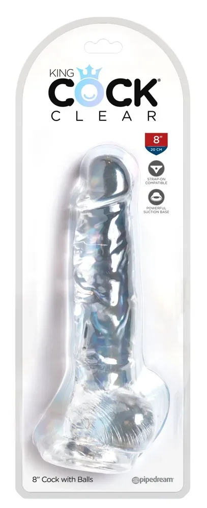 Naturdildo ?8?-Cock with Balls? mit Saugfuß