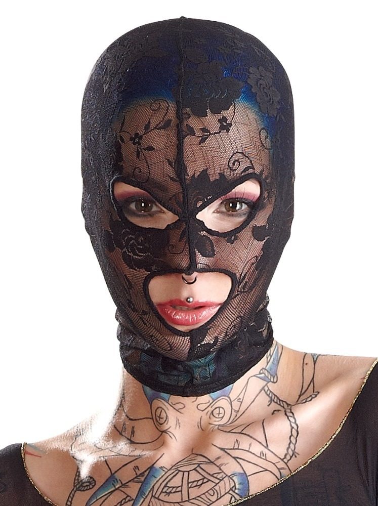 Kopfmaske aus weicher elastischer Spitze