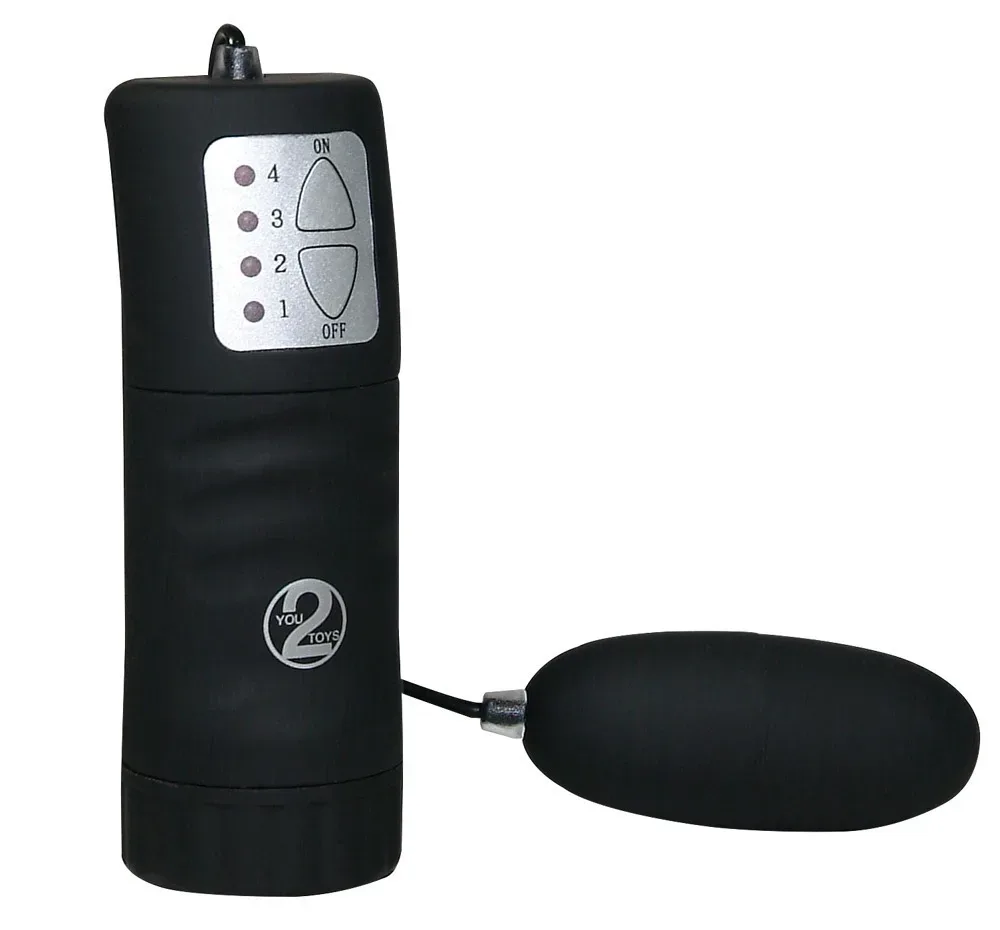 Vibroei ?Velvet Black Bullet? mit Fernbedienung und 4 Vibrationsstufen