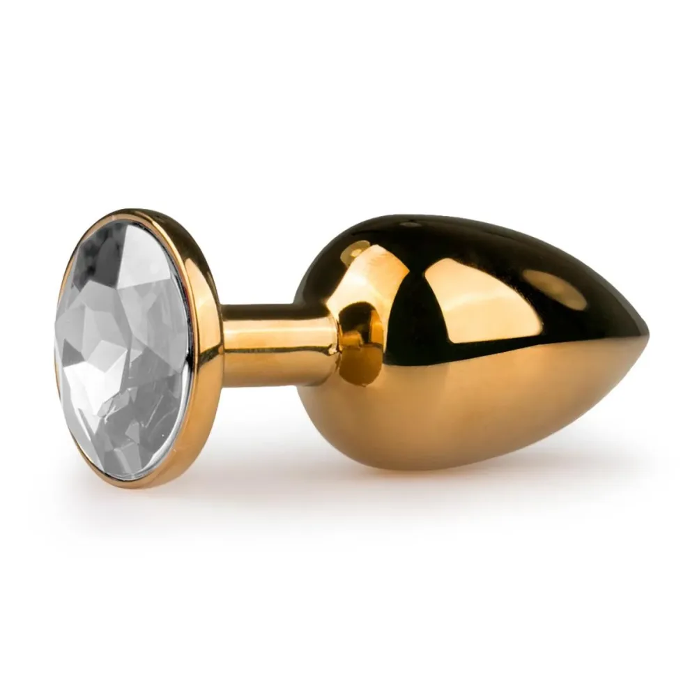 Metal Butt Plug Diamond Gold