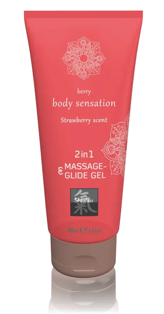 Hot Shiatsu Massage- und Gleitgel 2in1, Strawberry (200ml)