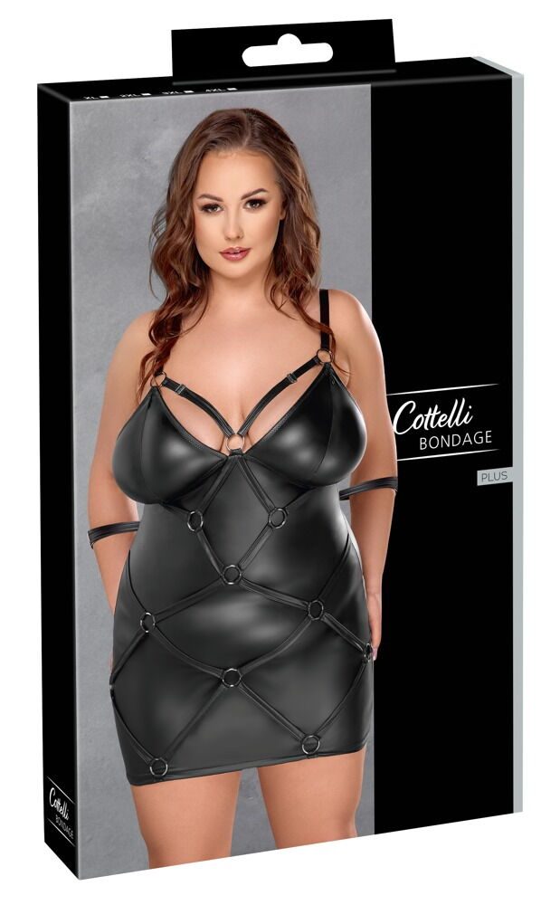 Kleid im edlen Mattlook mit abnehmbaren Handfesseln