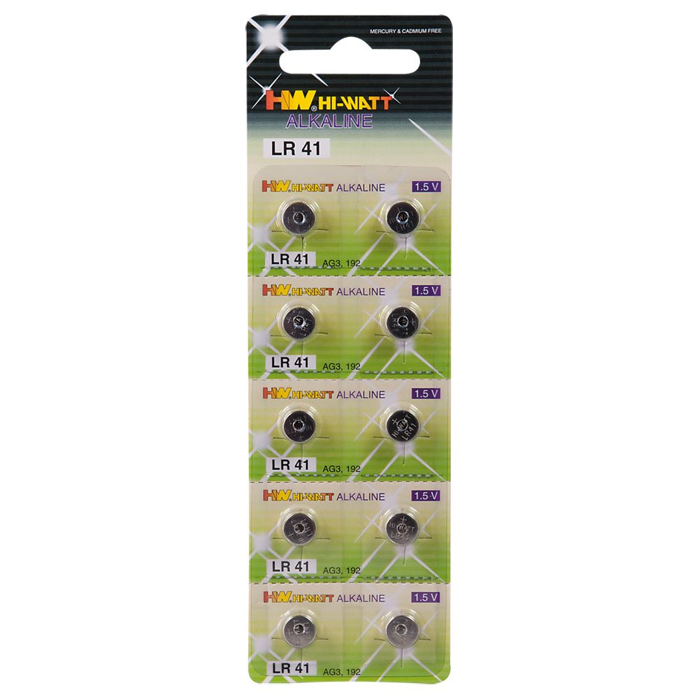 Knopfzellbatterien, LR41, 10er
