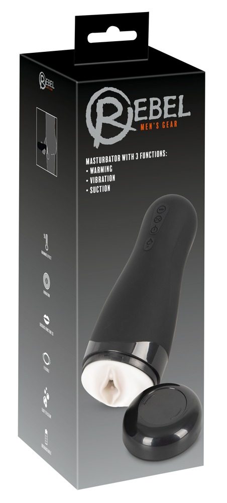 ?Masturbator with 3 Functions? mit Vibration, Saug- und Wärmefunktion