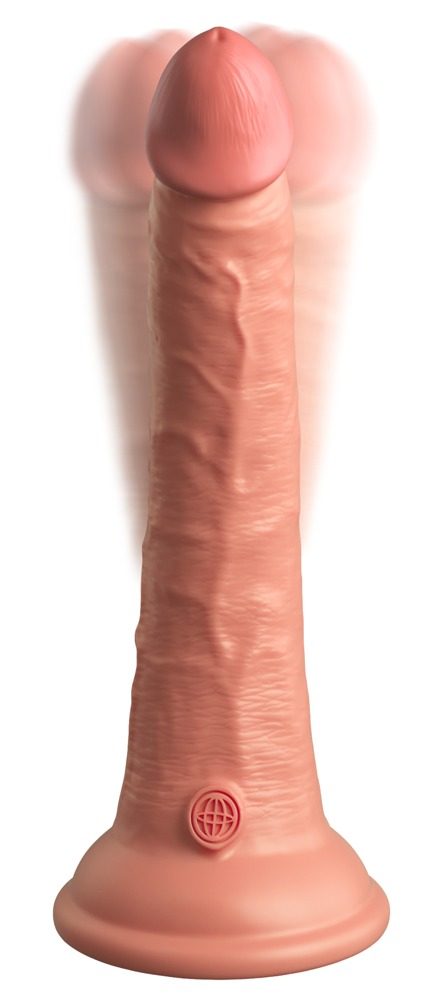 Naturvibrator ?7? Vibrating + Dual Density Silicone Cock with Remote?