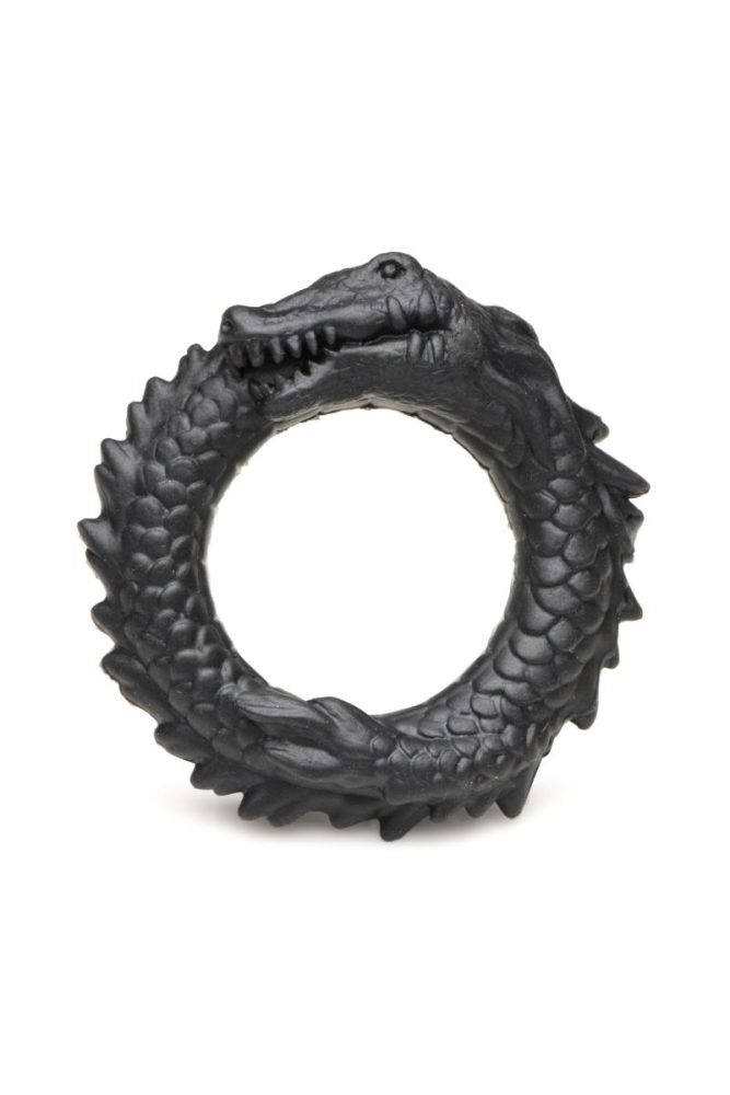 Black Caiman Silicone Cock Ring