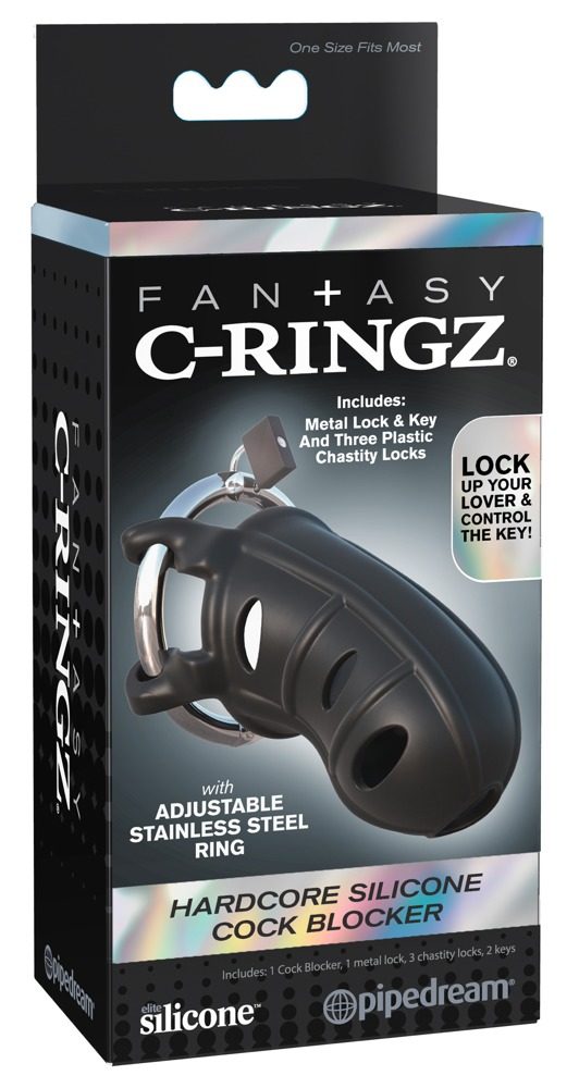 Peniskäfig ?Hardcore Silicone Cock Blocker? mit Schloss und Schlüssel