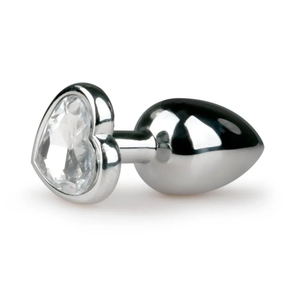 Metal Diamond Butt Plug Heart Small