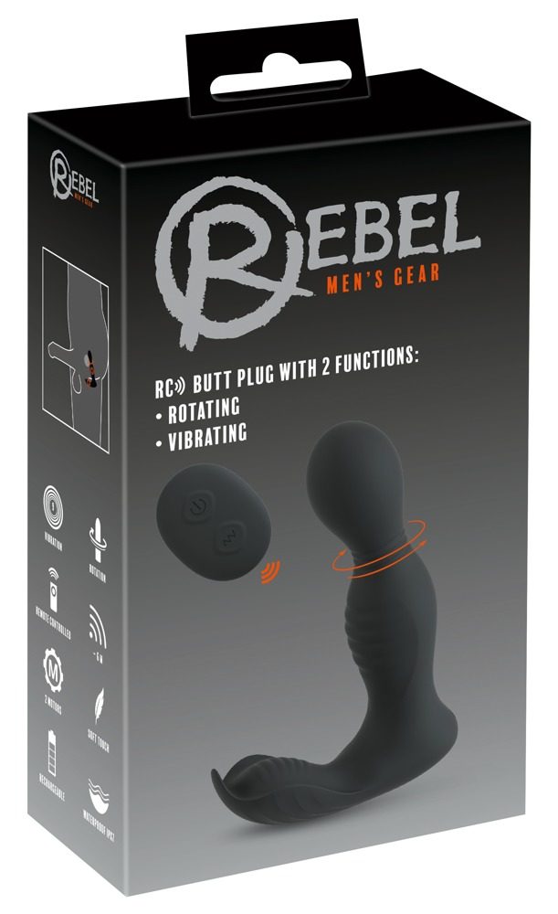 Analvibrator ?RC Butt Plug with 2 Functions? mit Rotation