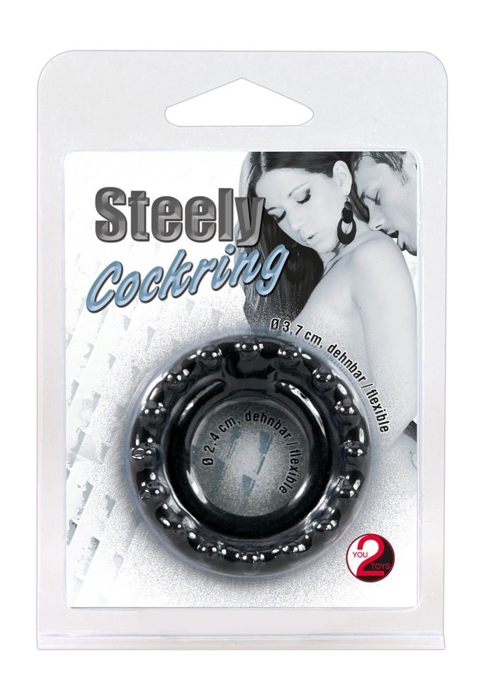 Penisring ?Steely Cockring? mit Hodenring, Silikon