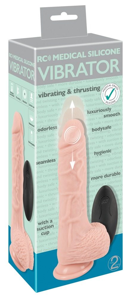 Stoßvibrator ?RC Medical Silicone Vibrator? mit Saugfuß und rotierender Eichel