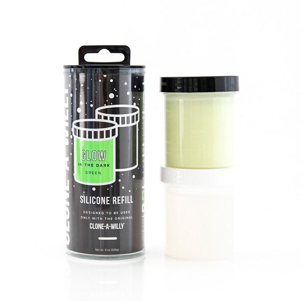 Clone-A-Willy Refill Glow in the Dark Green Silicone