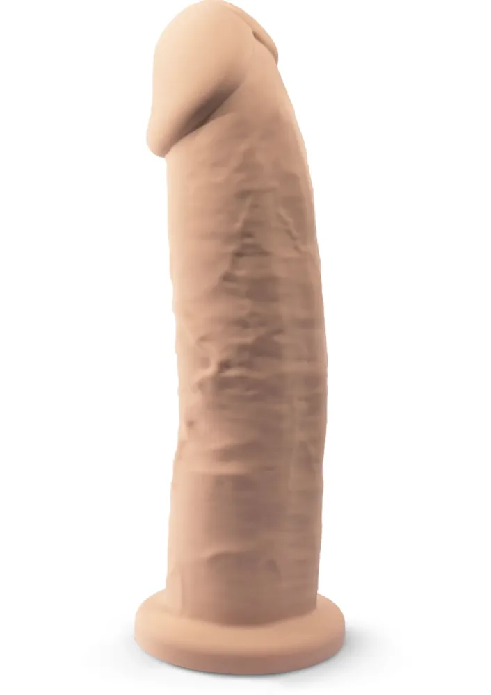 SILEXD Girthy Dual Density Realistic Silicone Dildo 9 inch, Flesh Pink - Amorana