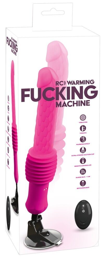 Stoßvibrator ?RC Warming Fucking Machine? mit abnehmbarem Saugfuß