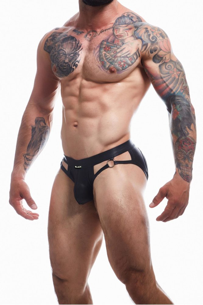 Cut4Men Wetlook Jockstrap Black