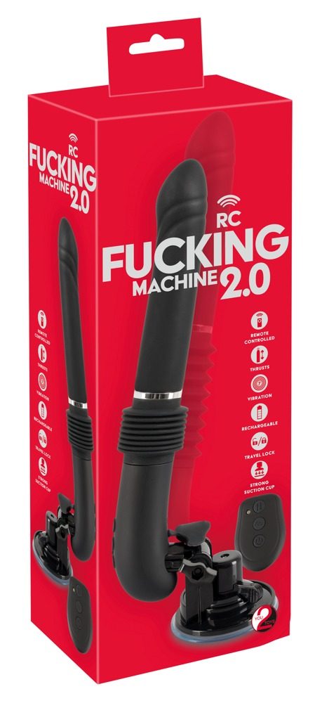 Stoßvibrator ?RC Fucking Machine 2.0? mit abnehm- und verstellbarem Saugfuß