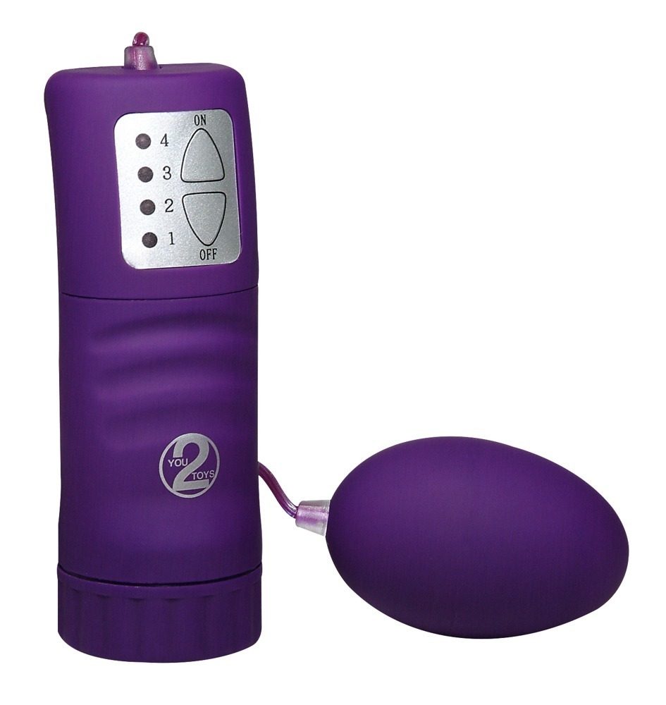 Vibroei ?Velvet Purple Pill? mit Fernbedienung und 4 Vibrationsstufen