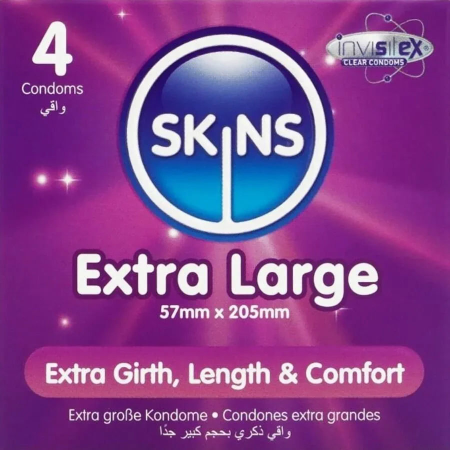 Skins Extra Grosse Premium-Kondome 4 Stück