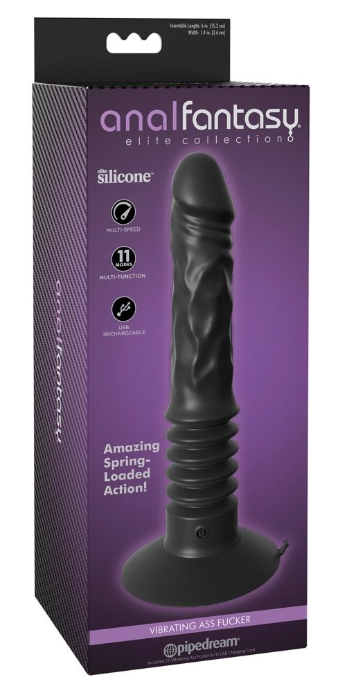 Analvibrator ?Vibrating Ass Fucker? mit gefedertem Stoßvergnügen
