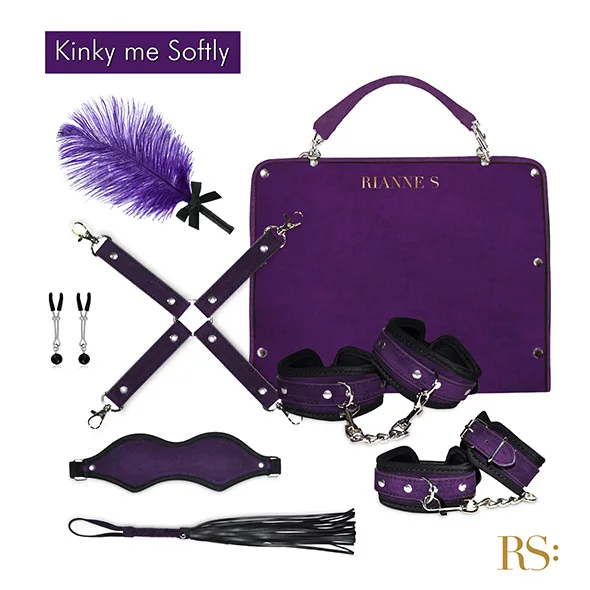 Renees Soiree Kinky Me Softly BDSM Set Black Purple