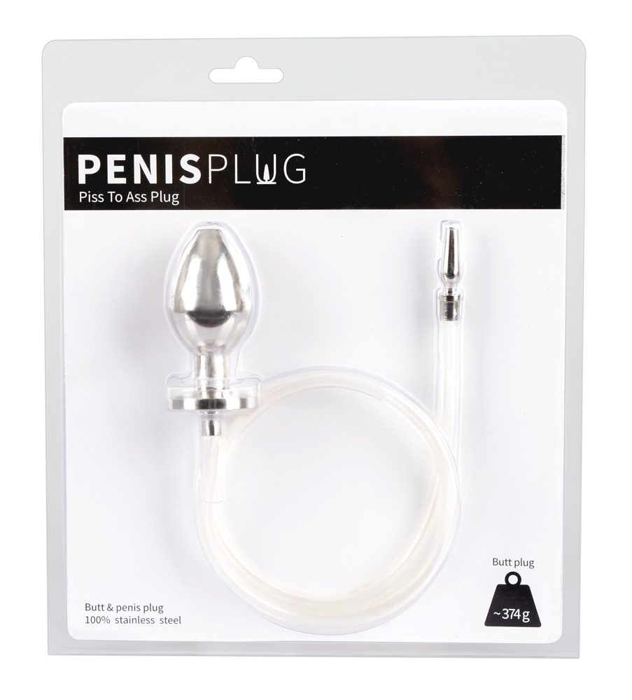 Penis- und Analplug mit Verbindungsschlauch ?P*** to A**?