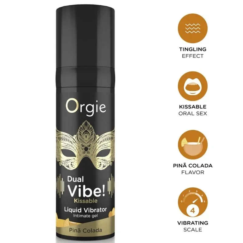 Stimulationsgel ?Dual Vibe!? mit Pinã Colada-Aroma