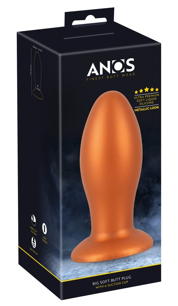 Analplug ?Soft Butt Plug with suction cup? aus gefühlsechtem Liquid Silicone