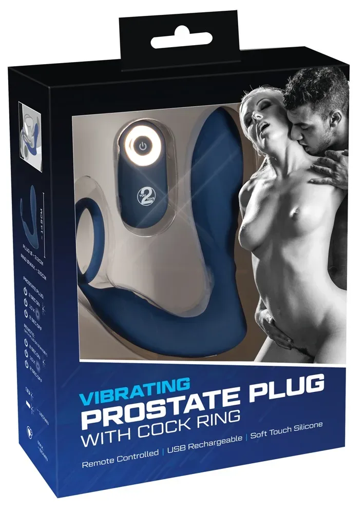 Penisring mit Vibro-Perineumreizer und Vibro-Analplug