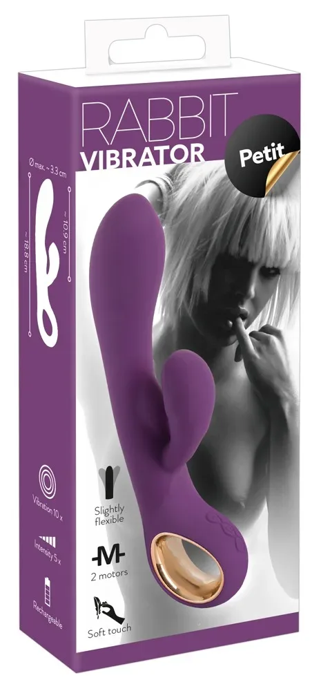 Rabbitvibrator ?Rabbit Vibrator Small?, mit 2 Motoren, jeweils 10 Vibrationsmodi + 5 Geschwindigkeiten