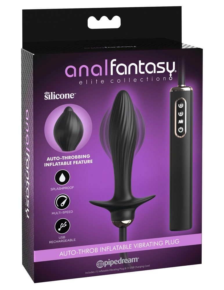 Analvibrator ?Auto-Throb Inflatable Vibrating Plug? zum Aufpumpen