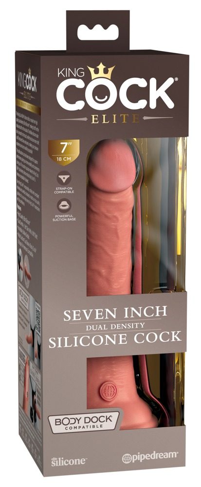 Naturdildo ?7? Dual Density Silicone Cock? mit extra starkem Saugfuß