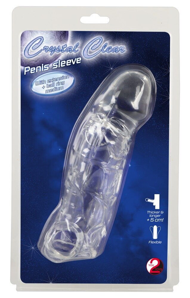 Penishülle ?Penis Sleeve with extension + ball ring? mit Hodenring