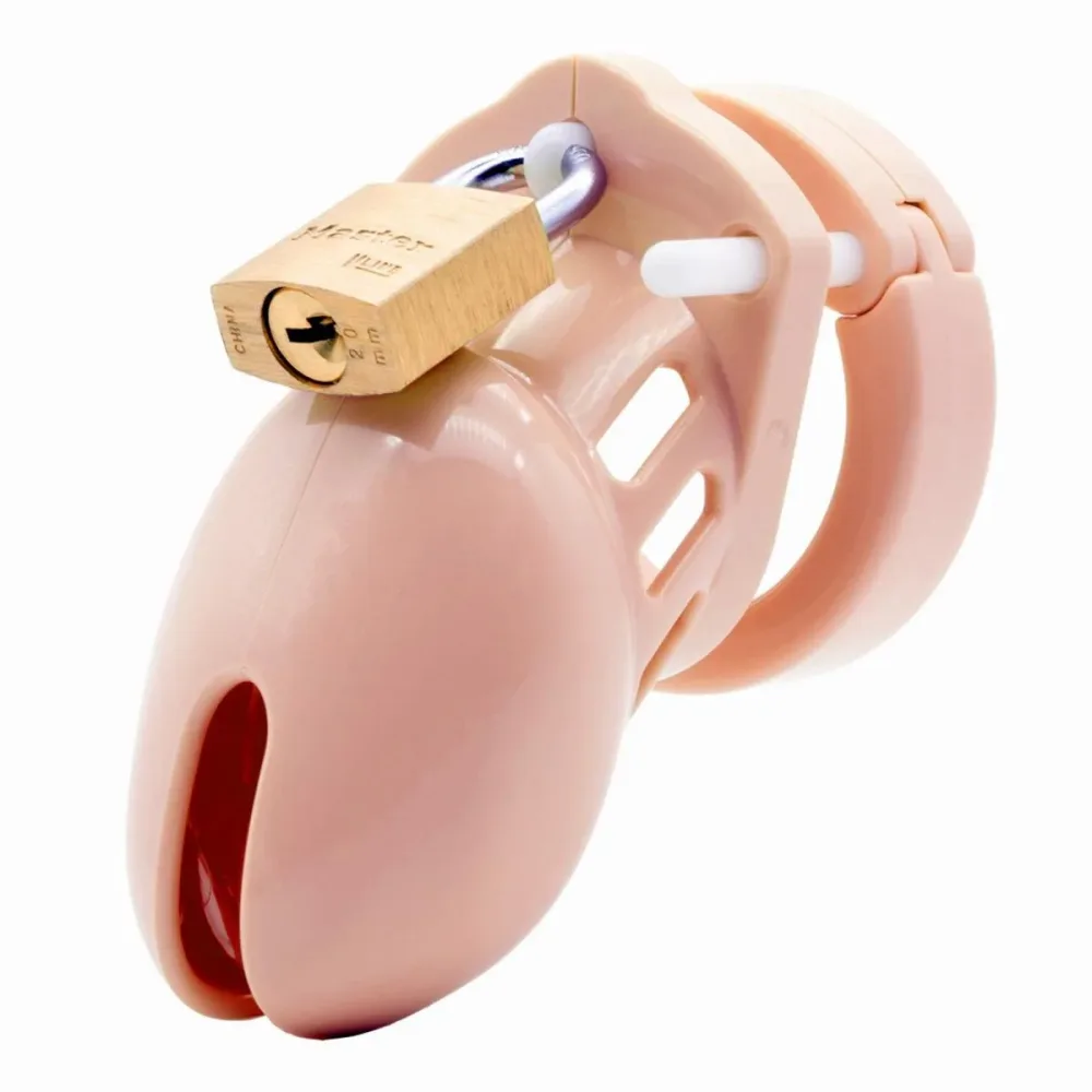 CB-6000S Short Male Pink Chastity Cage Kit, Pink - Amorana