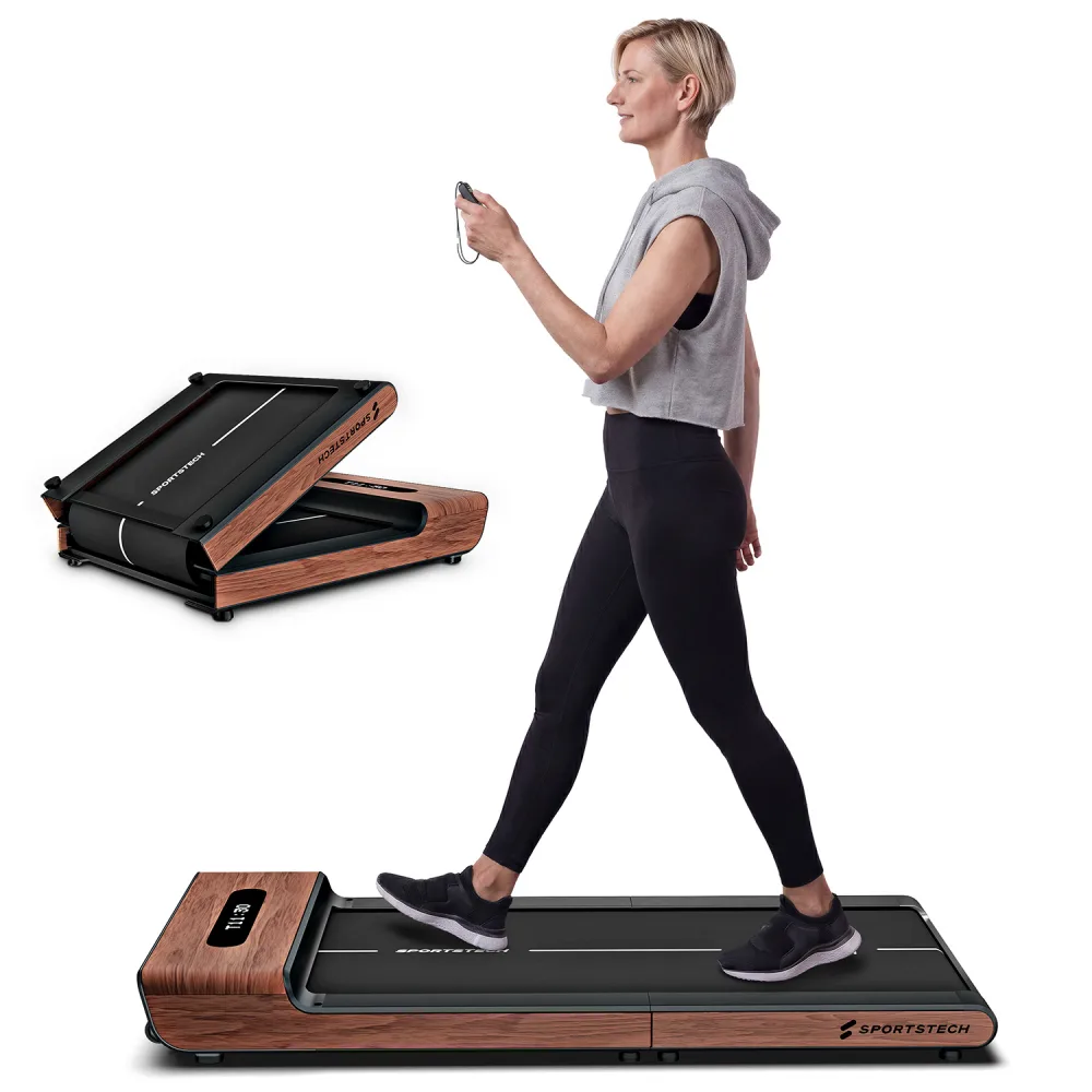 WoodPad Pro Laufband dunkelbraun