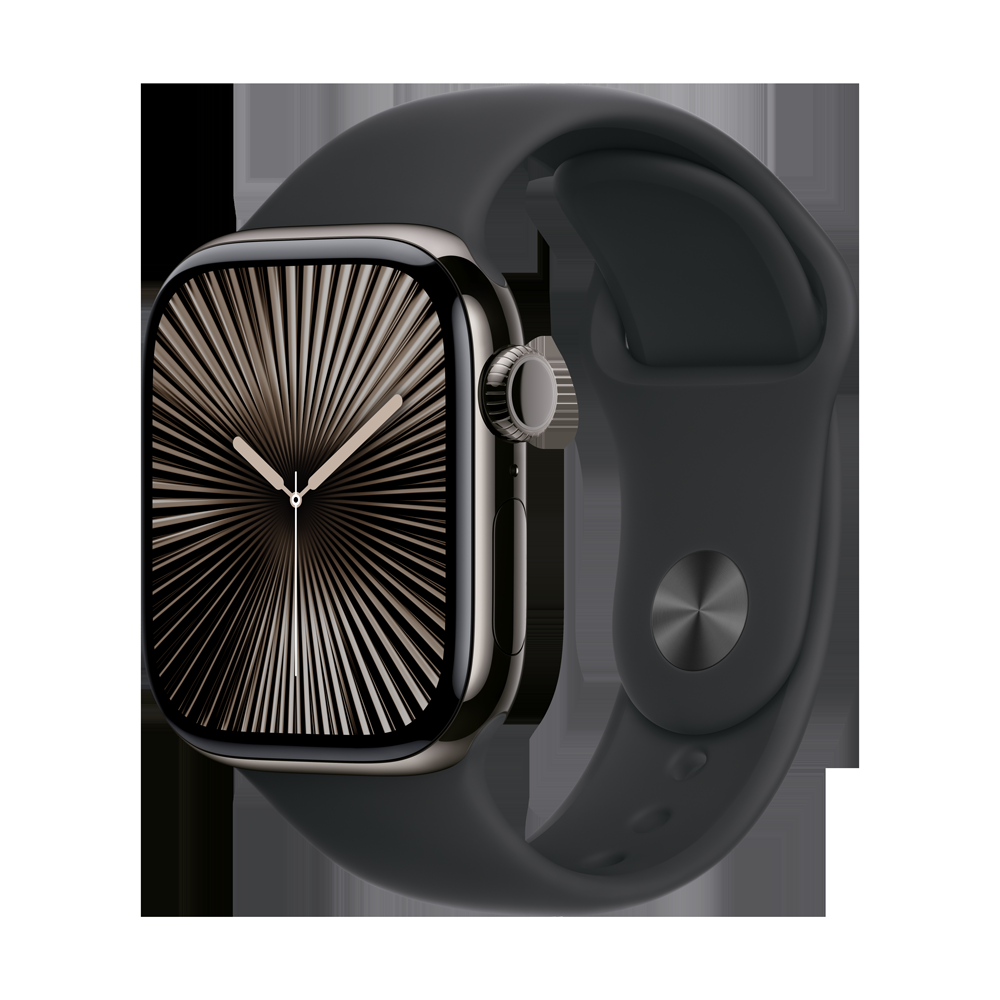 Apple Watch S10 42mm Slate Titanium Case Black Sport Band  ML 64GB Black Sport Band - M/L
