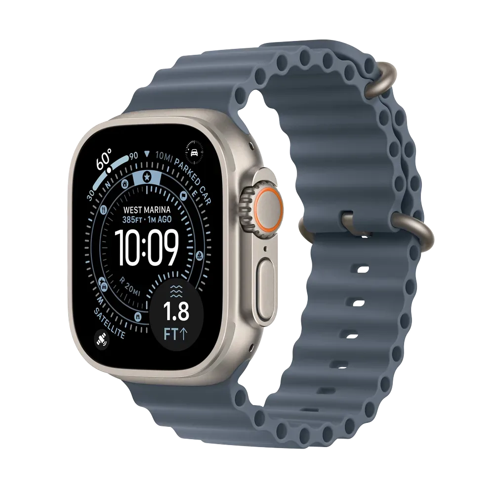 Apple Watch Ultra 3 GPS + Cellular Natural Titanium Case / Anchor Blue Ocean Band Watch Ultra 3