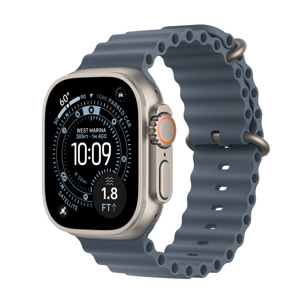 Apple Watch Ultra 3 GPS + Cellular Natural Titanium Case / Anchor Blue Ocean Band Watch Ultra 3
