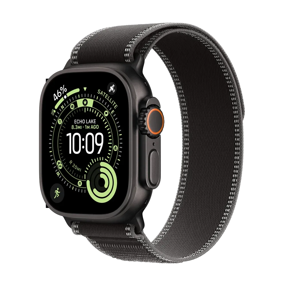 Apple Watch Ultra 3 GPS + Cellular Black Titanium Case / Black/Charcoal Trail Loop Watch Ultra 3