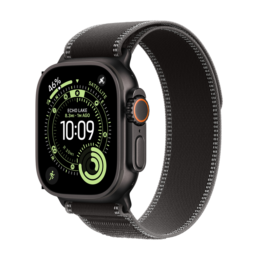 Apple Watch Ultra 3 GPS + Cellular Black Titanium Case / Black/Charcoal Trail Loop Watch Ultra 3
