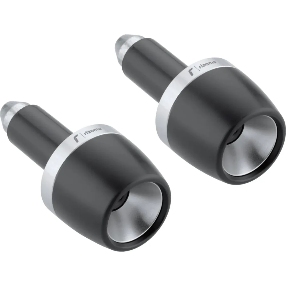 Rizoma Lenkerendenpaar MA532A silber/schwarz - Motorradteile & Ersatzteile - Lenker, Griffe & Hebel