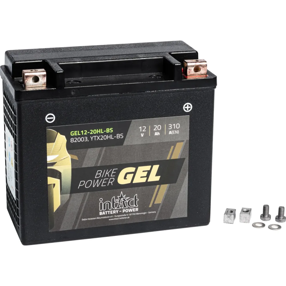 intAct Batterie Bike Power Gel geschlossen TX20HL-BS  12 Volt, 20Ah - Motorradteile & Ersatzteile - Batterien