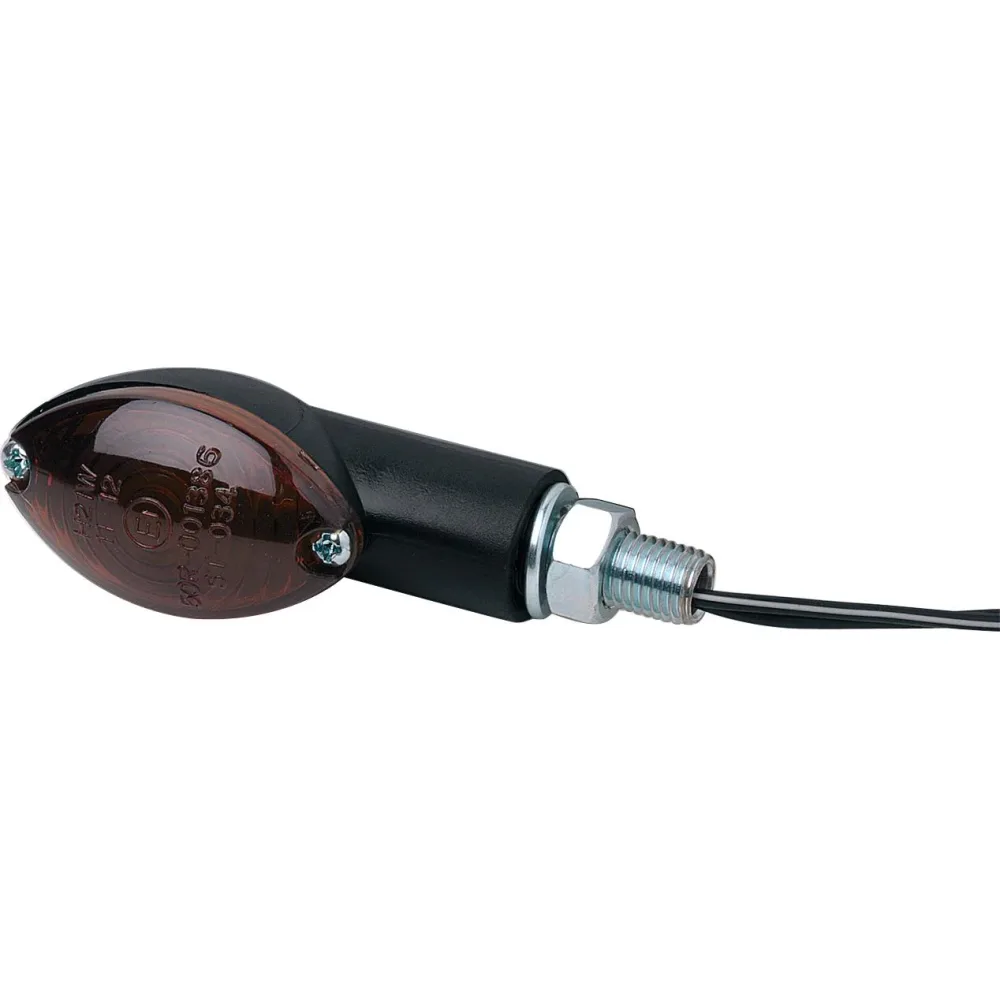 Hashiru Blinker Small 12V/H21 M10 kurz schwarz, getönt VRHL - Aktionen - Einmotten-Weiterfahren