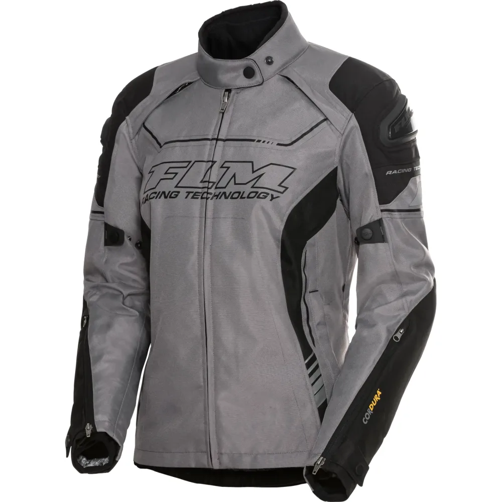 FLM Octane Damen Textiljacke grau M - Motorradbekleidung - Sport Motorradbekleidung
