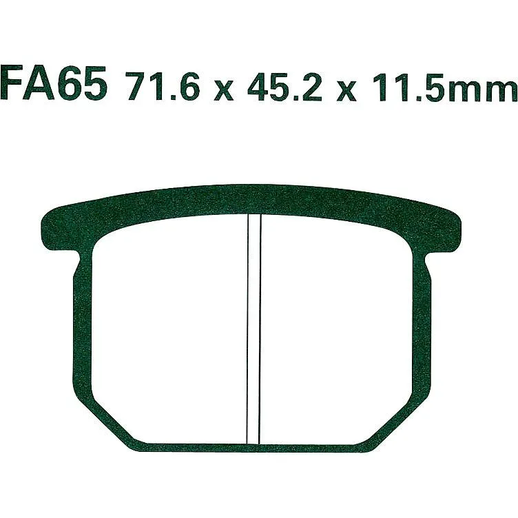 Hi-Q Bremsbeläge organisch FA065  71,6x45,2x11,5mm - Motorradteile & Ersatzteile - Bremsen