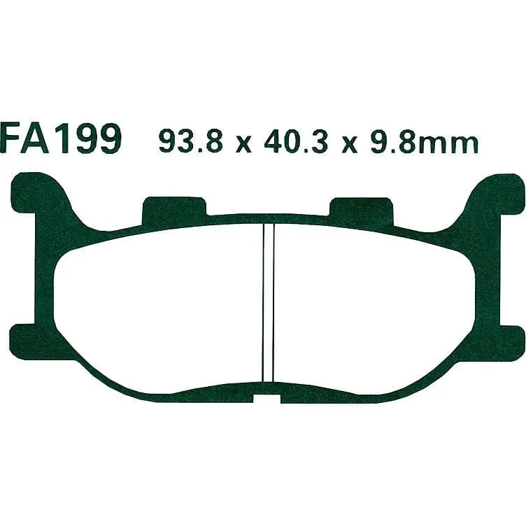 Hi-Q Bremsbeläge organisch FA199  93,8x40,3x9,8mm - Motorradteile & Ersatzteile - Bremsen