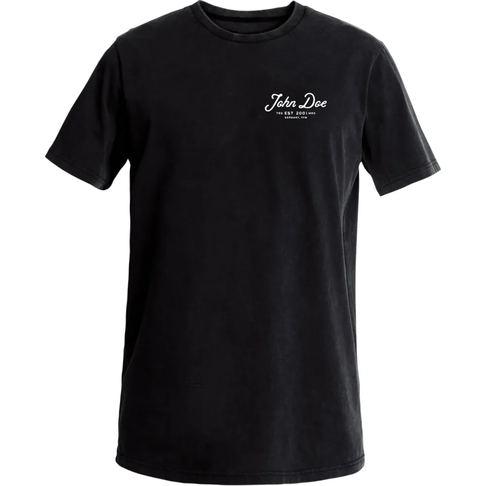 John Doe T-Shirt JD Lettering schwarz L - Motorradbekleidung - Chopper Motorradbekleidung