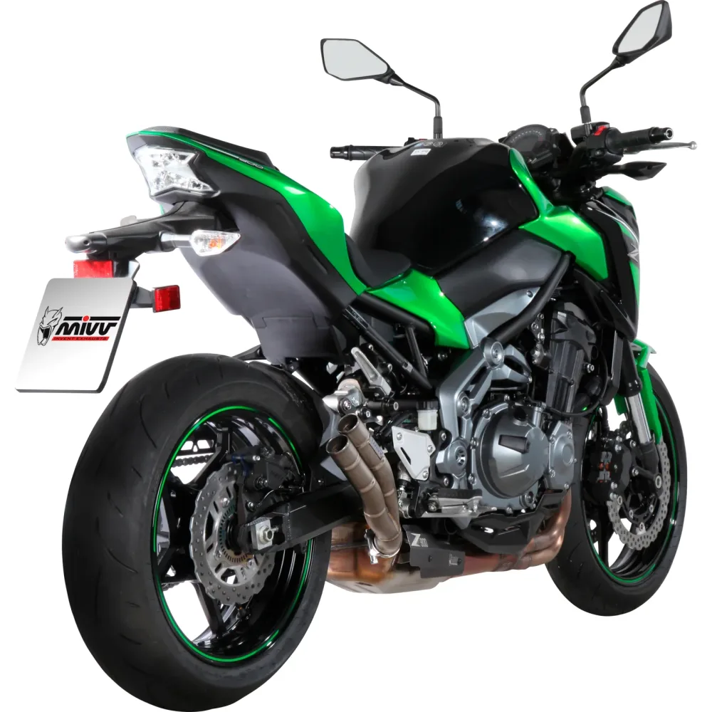 MIVV Double Gun Auspuff K.045.LDG Titan für Kawasaki Z 900 2017- - Motorradteile & Ersatzteile - Auspuff