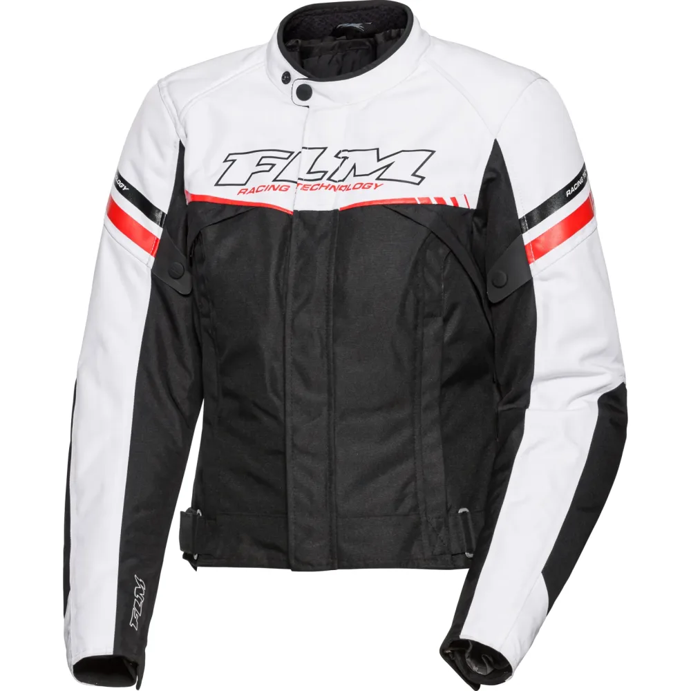 FLM Traction Damen Textiljacke schwarz/weiß S - Motorradbekleidung - Motorradjacken