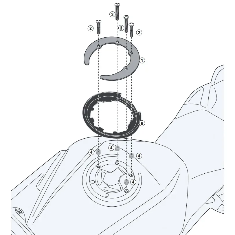 Givi Tanklock Adapter BF55 für Voge 300 R - Motorradzubehör - Motorradgepäck